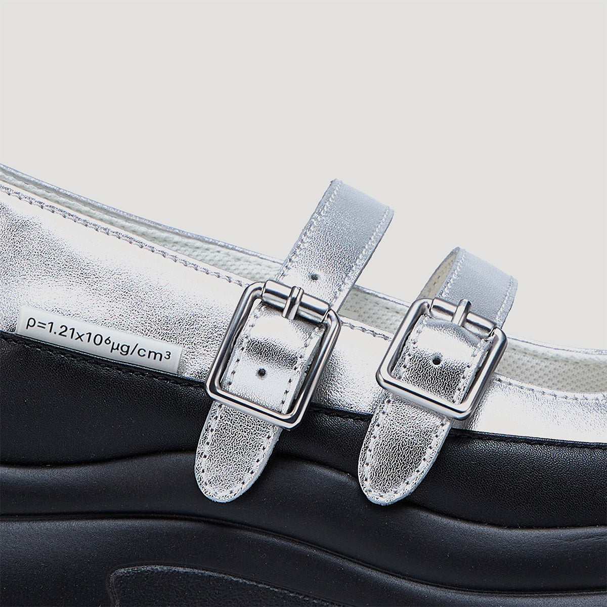 both - GAO EVA TWO STRAP MARYJANE-SILVER/BLACK – both paris