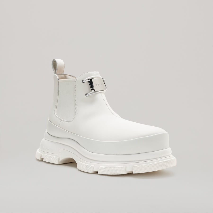 GAO EVA METAL LOGO ANKLE BOOT - WHITE/WHITE