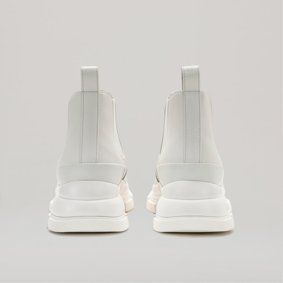 GAO EVA METAL LOGO ANKLE BOOT - WHITE/WHITE