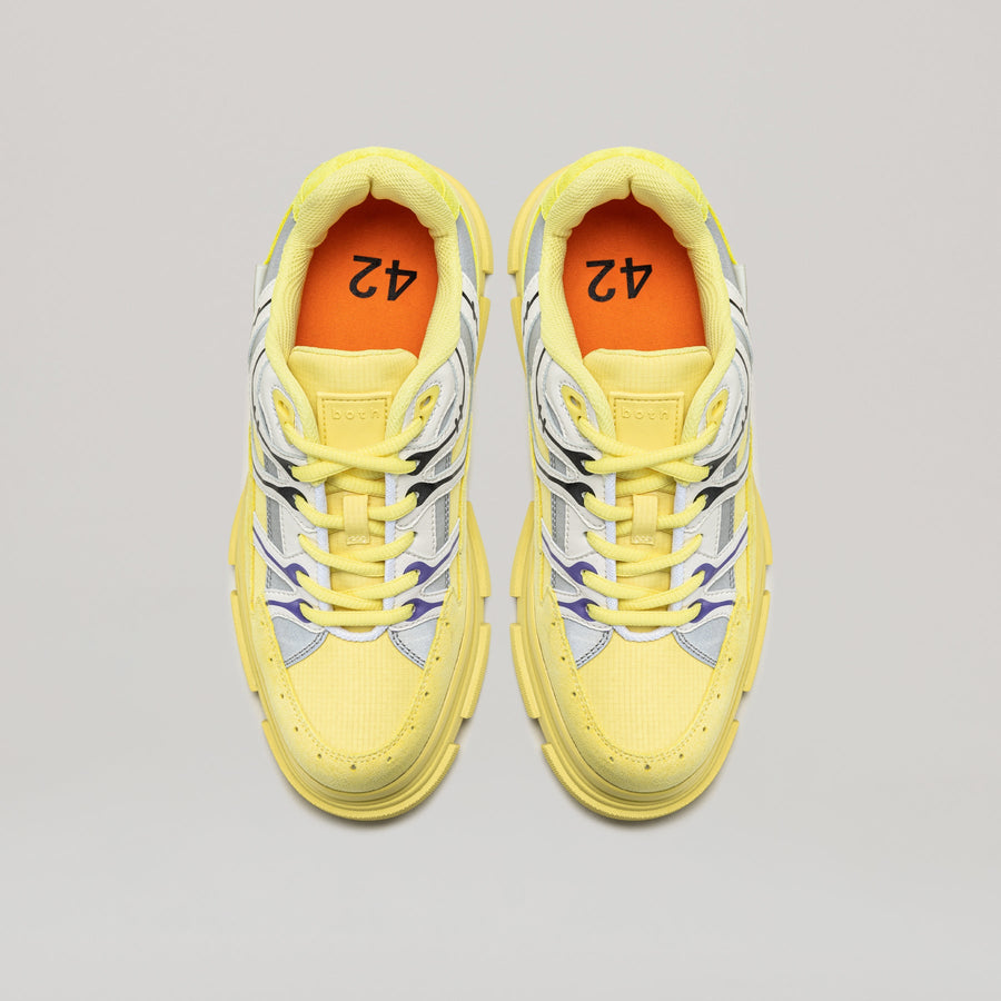 Yellow GAO EVA RUNNER sneaker with 7cm EVA sole and reflective sports design