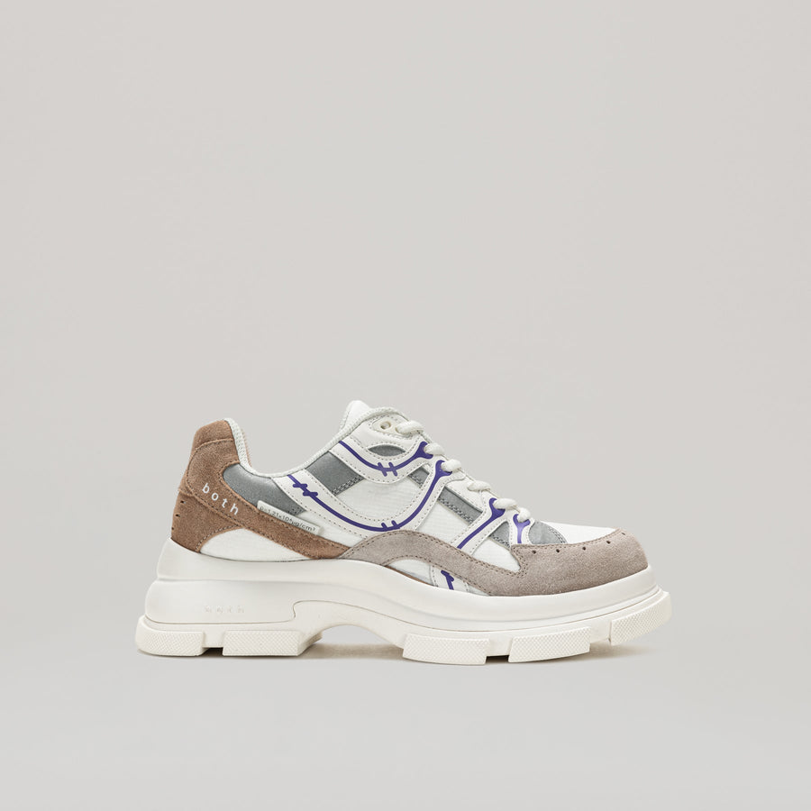 GAO EVA RUNNER white and beige sneakers with 7cm EVA sole and suede leather upper
