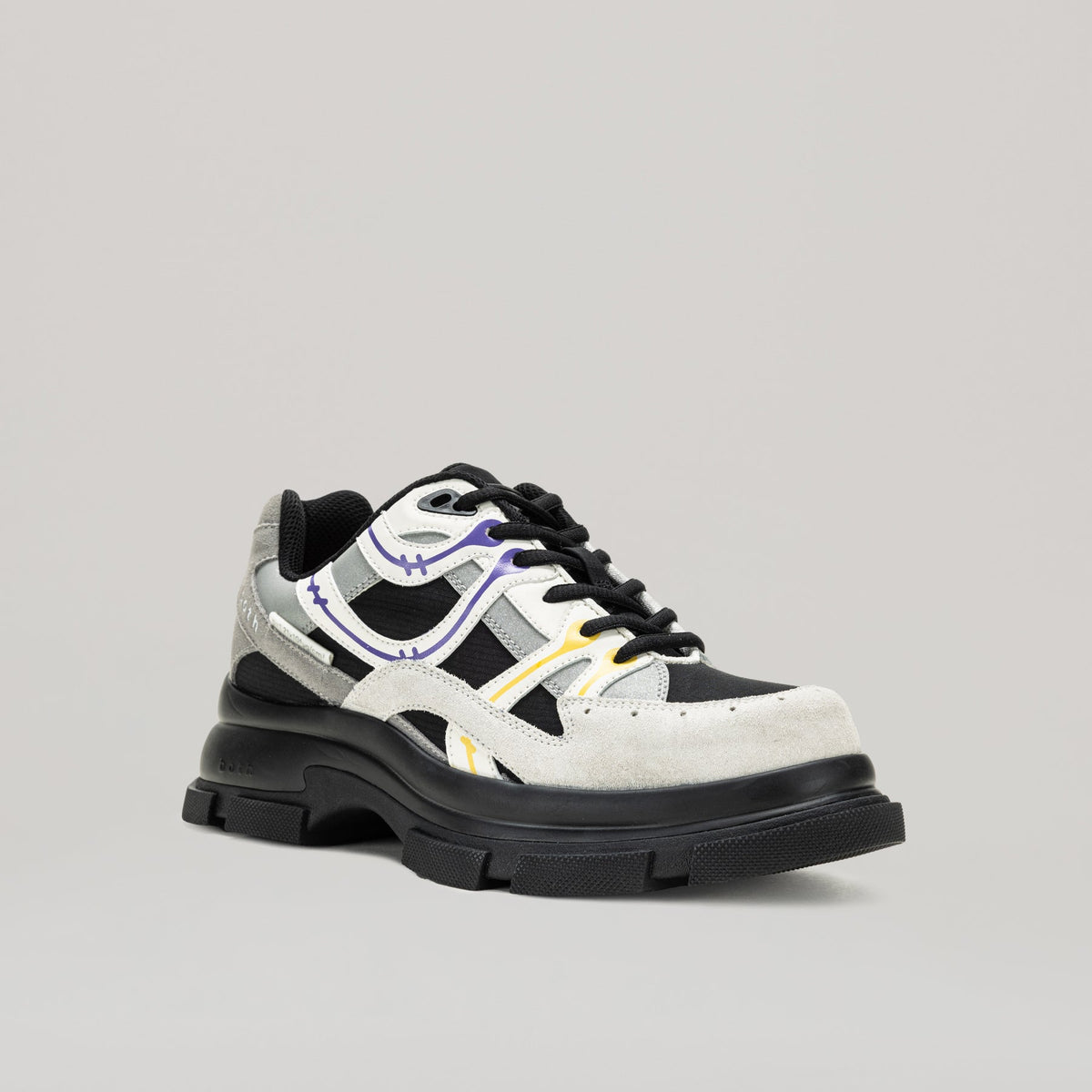 GAO EVA RUNNER black and grey sneakers with 7cm EVA sole and suede leather upper