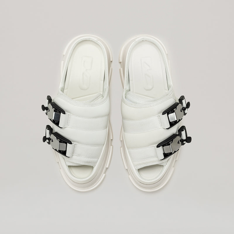 【both】 GAO sandal both - GAO EVA BUCKLED SLIDES-WHITE – both paris