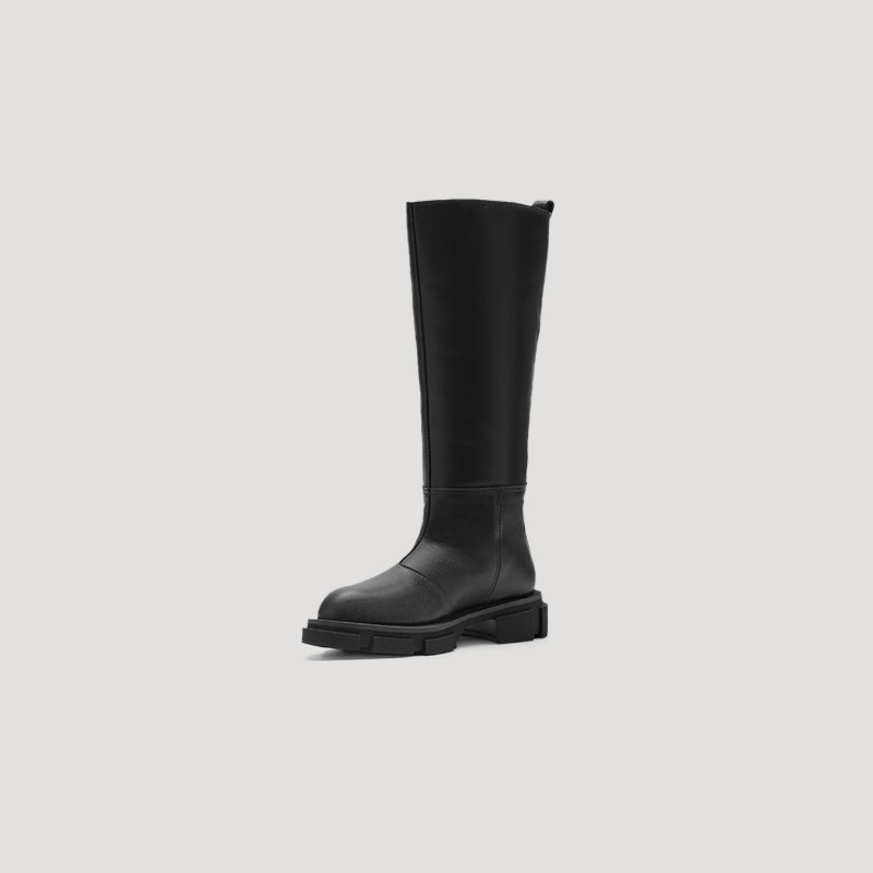 GAO PIERCED KNEE BOOT - BLACK/BLACK