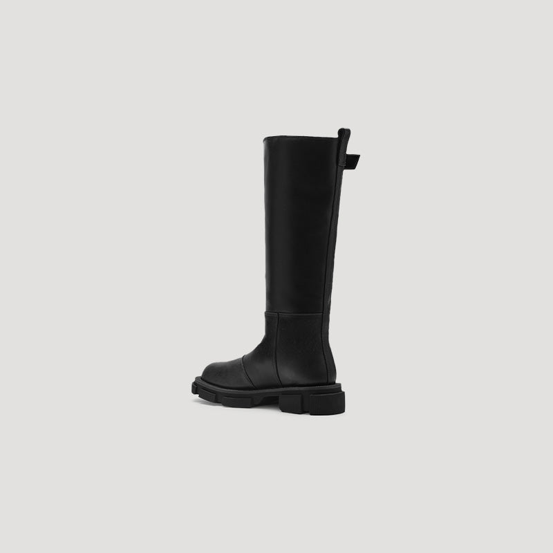 GAO PIERCED KNEE BOOT - BLACK/BLACK