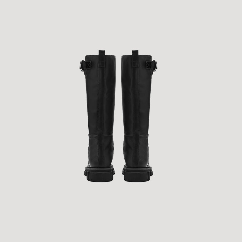 GAO PIERCED KNEE BOOT - BLACK/BLACK