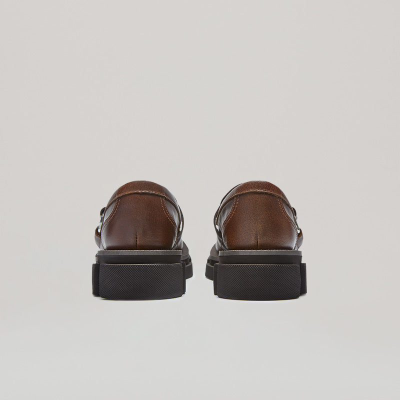 GAO PIERCED LOAFER - BROWN/BLACK