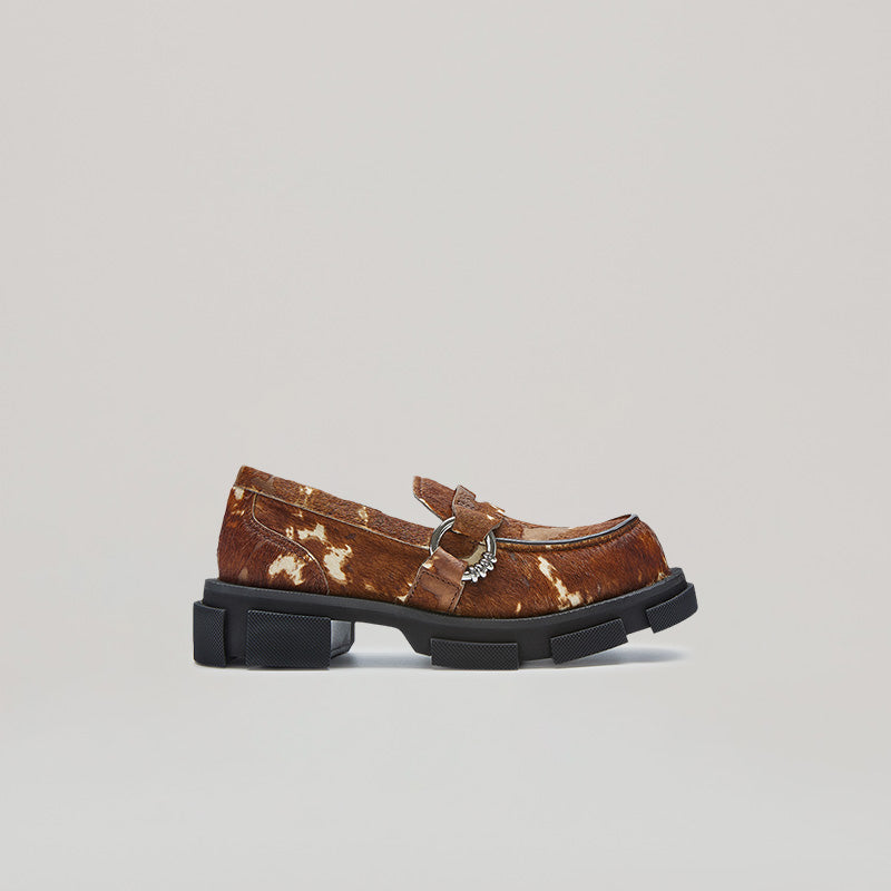 both - GAO PIERCED LOAFER-BROWN/CREAM | both Paris - Fashion
