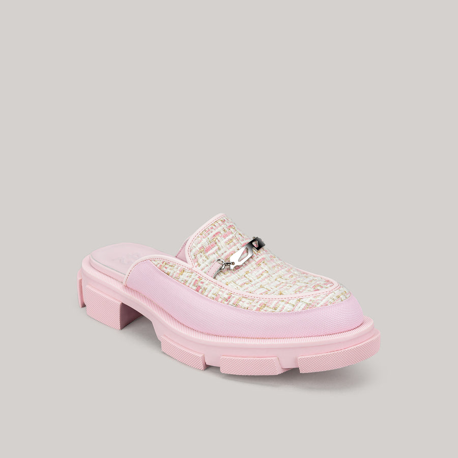 GAO LOAFER MULES - PINK/PINK