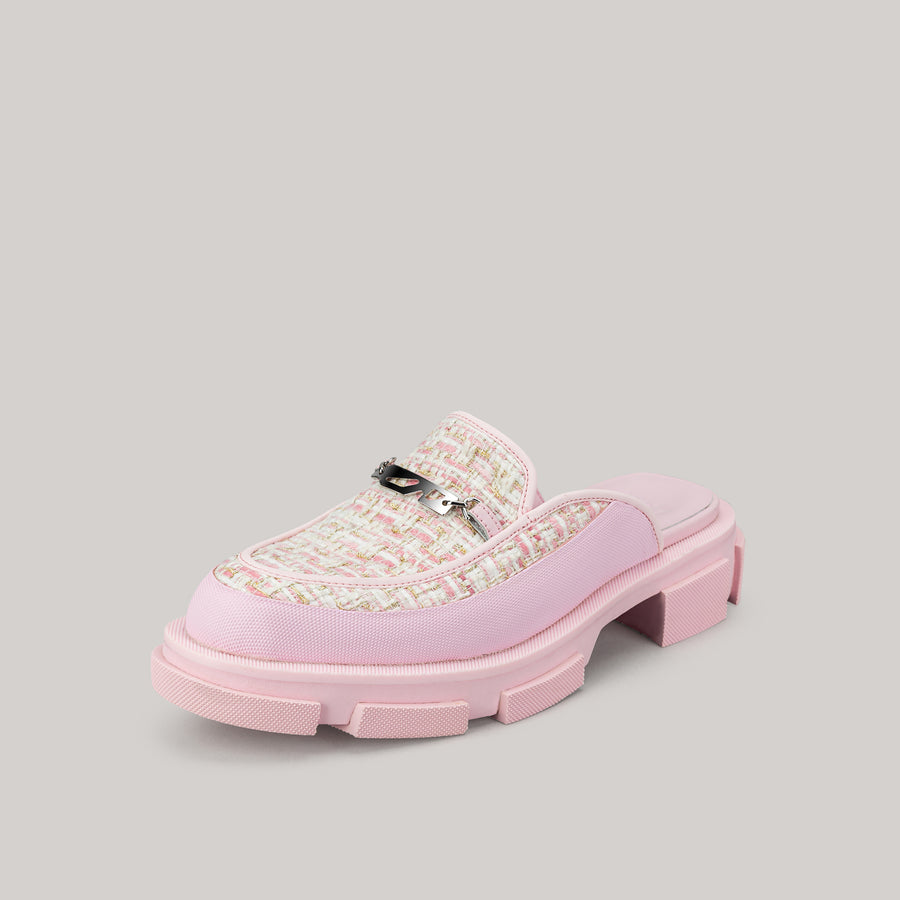 GAO LOAFER MULES - PINK/PINK