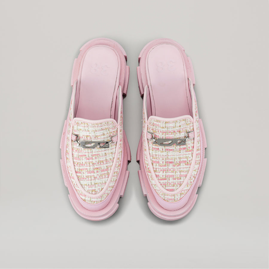 GAO LOAFER MULES - PINK/PINK