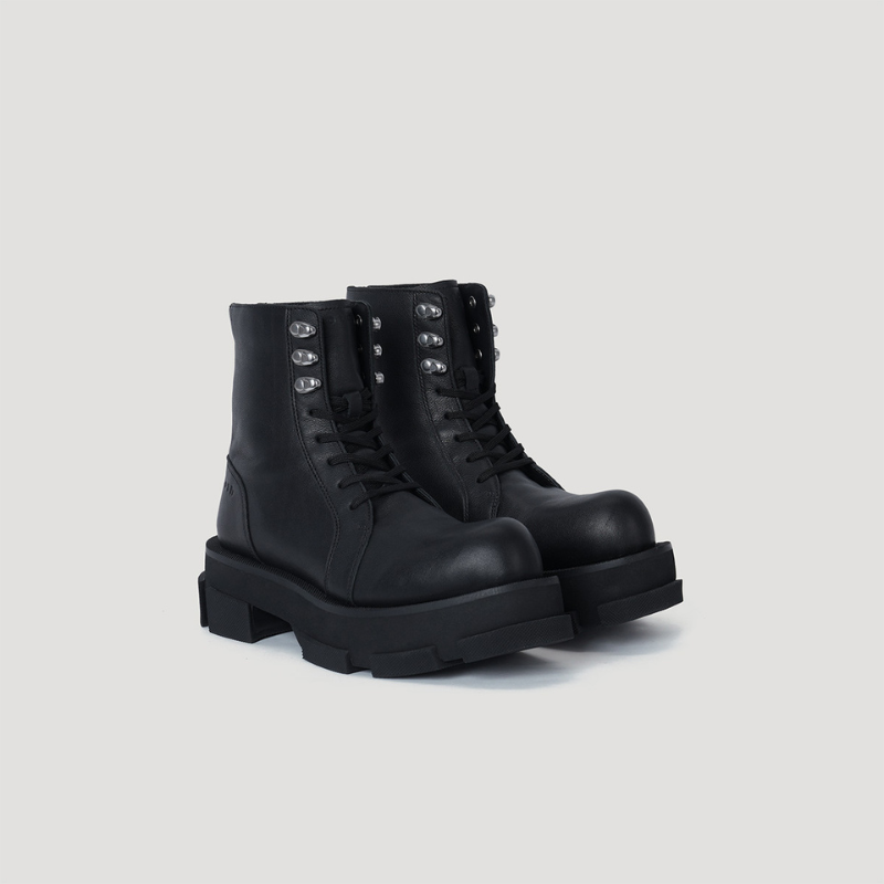 GAO PLATFORM ARMY BOOTS - BLACK/BLACK