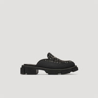 both - GAO LOAFER MULES-BLACK/BLACK