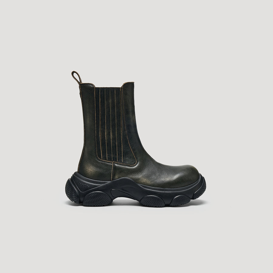 GUM BUNKER CHELSEA BOOTS - BLACK/BLACK