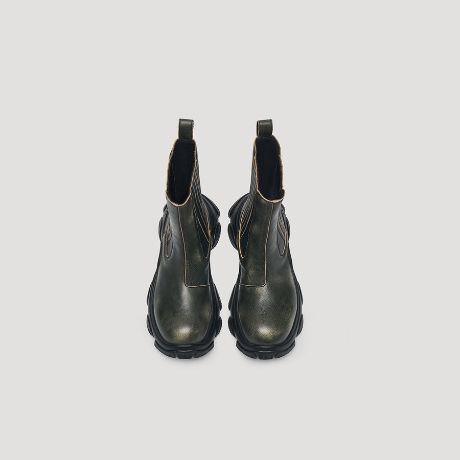 GUM BUNKER CHELSEA BOOTS - BLACK/BLACK