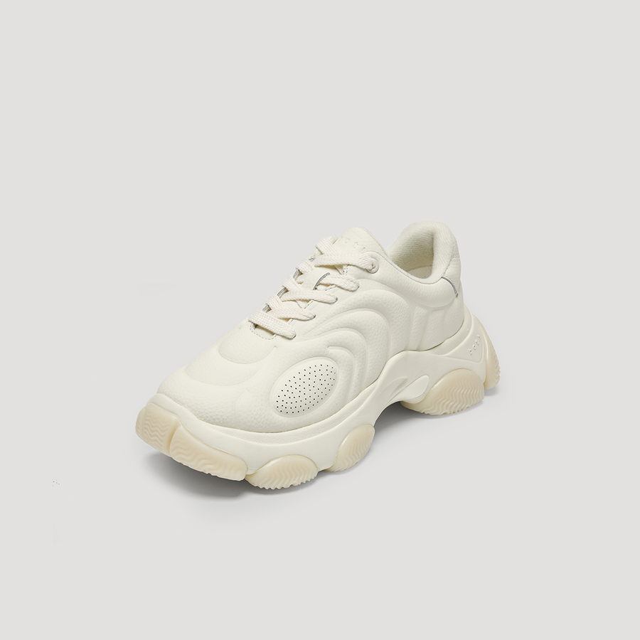 GUM RIPPLE SNEAKER - WHITE/WHITE