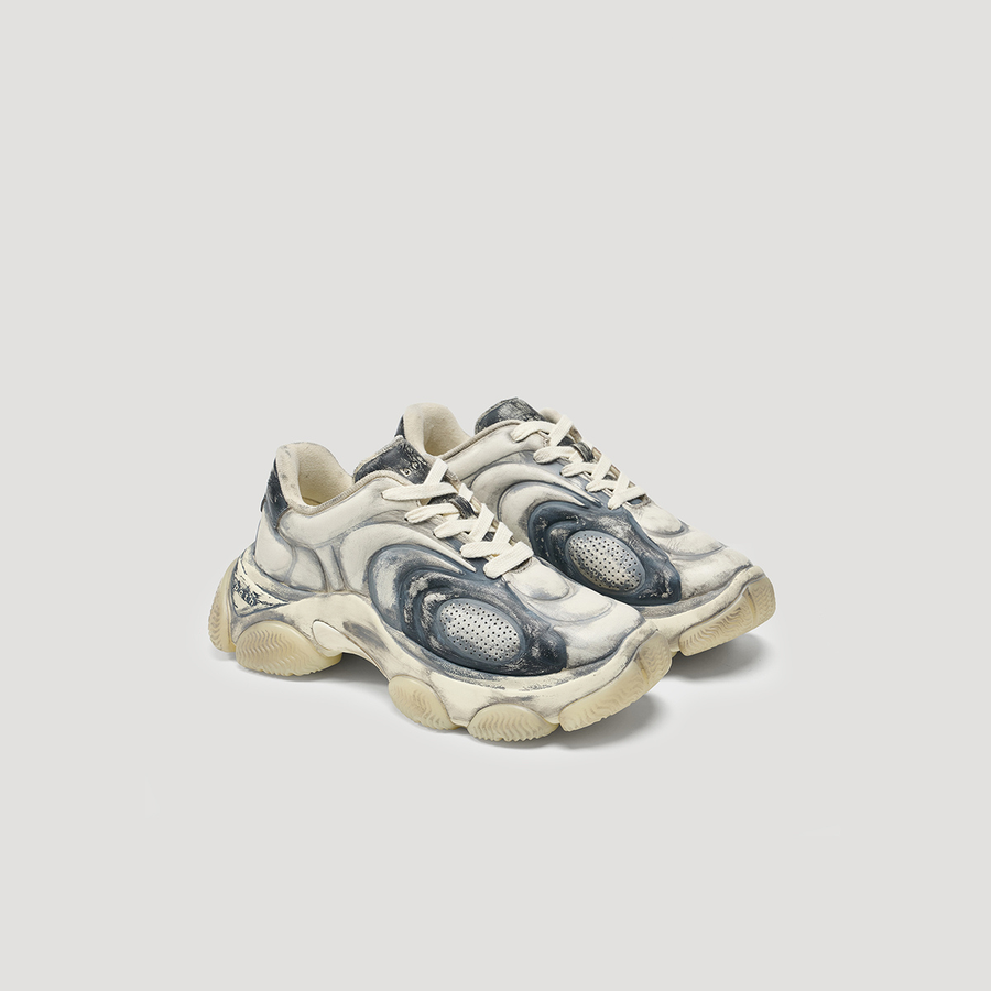 GUM RIPPLE SNEAKER - BLACK-WHITE/WHITE