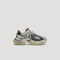 GUM RIPPLE SNEAKER - BLACK-WHITE/WHITE
