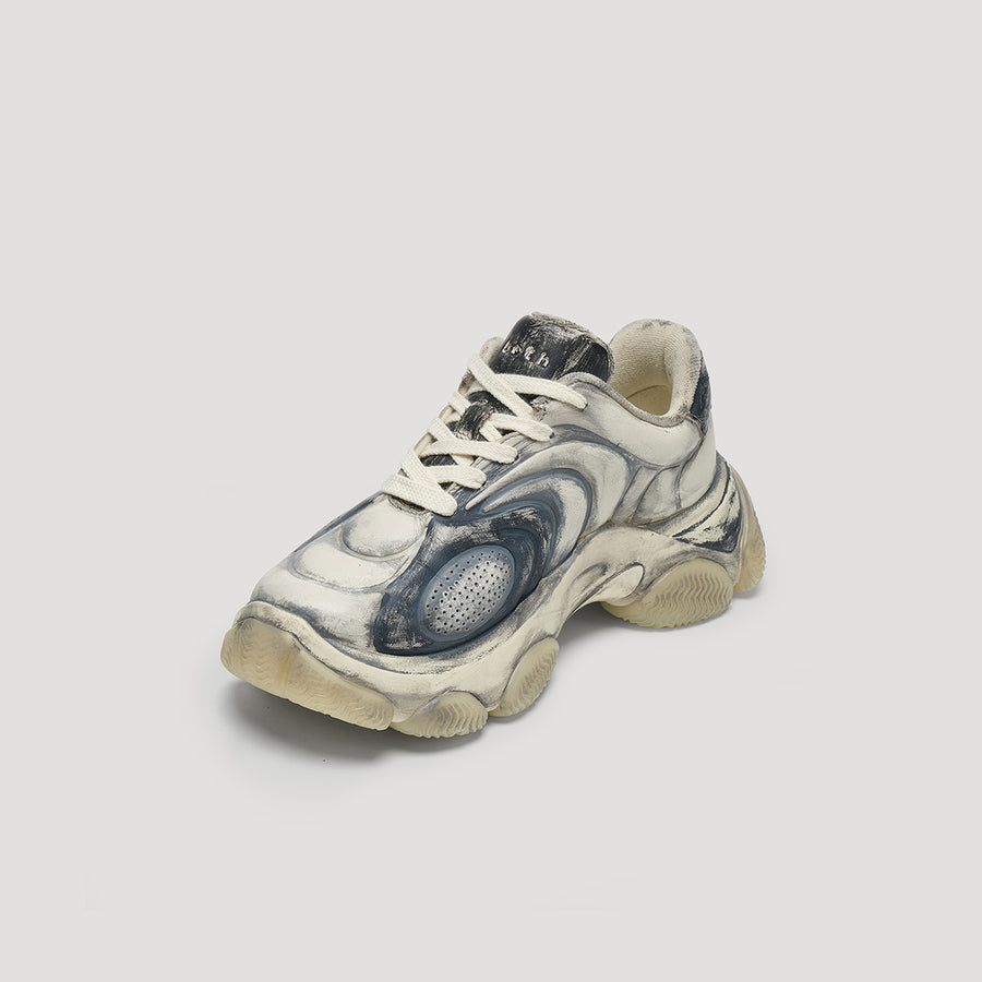 GUM RIPPLE SNEAKER - BLACK-WHITE/WHITE
