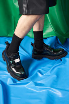 both - GAO METAL LOGO DERBY-BLACK/OXI GREEN – both paris