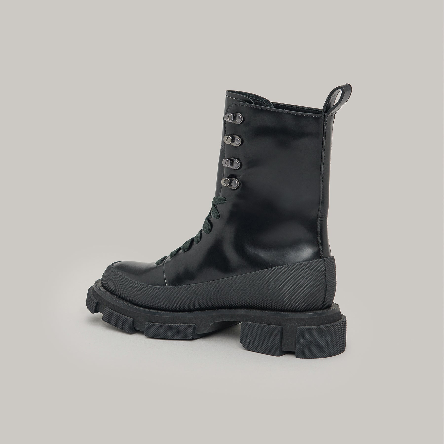 GAO HIGH BOOTS - SPAZZOLATO-BLACK/BLACK – both paris
