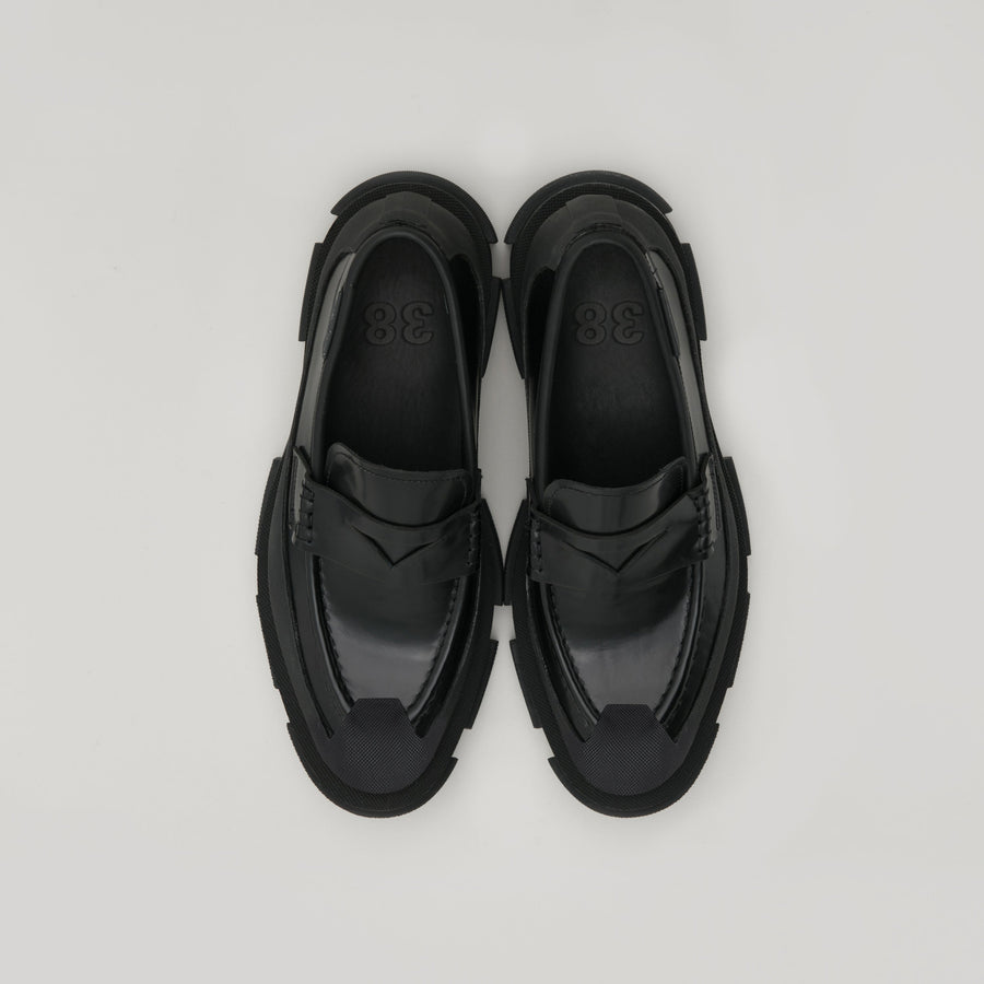GAO LOAFER - SPAZZOLATO-BLACK/BLACK