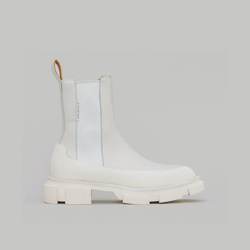 White GAO CHELSEA boots made of high-quality calf leather with EVA and rubber sole