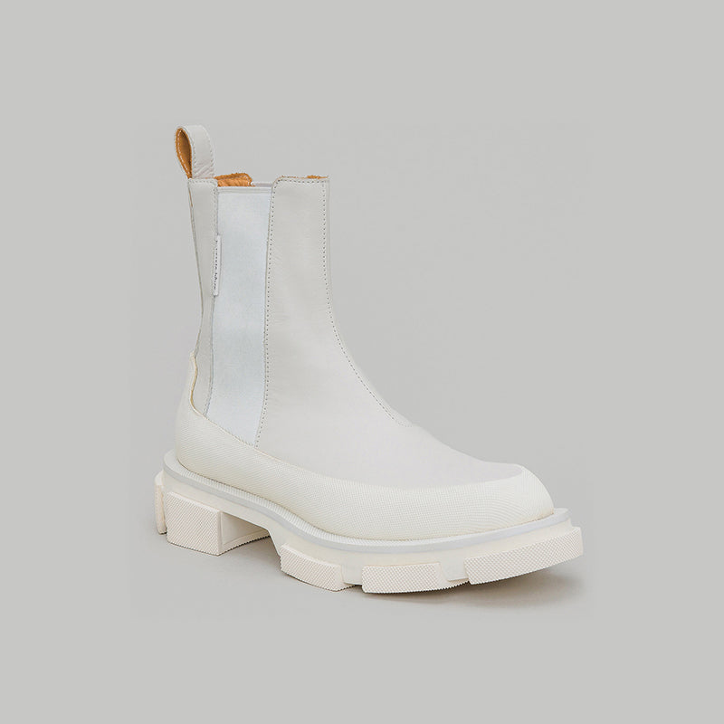 White GAO CHELSEA boots in calf leather with EVA and rubber sole for comfort and durability