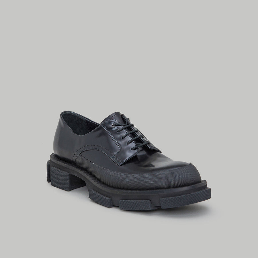 GAO DERBIES - SPAZZOLATO-BLACK/BLACK