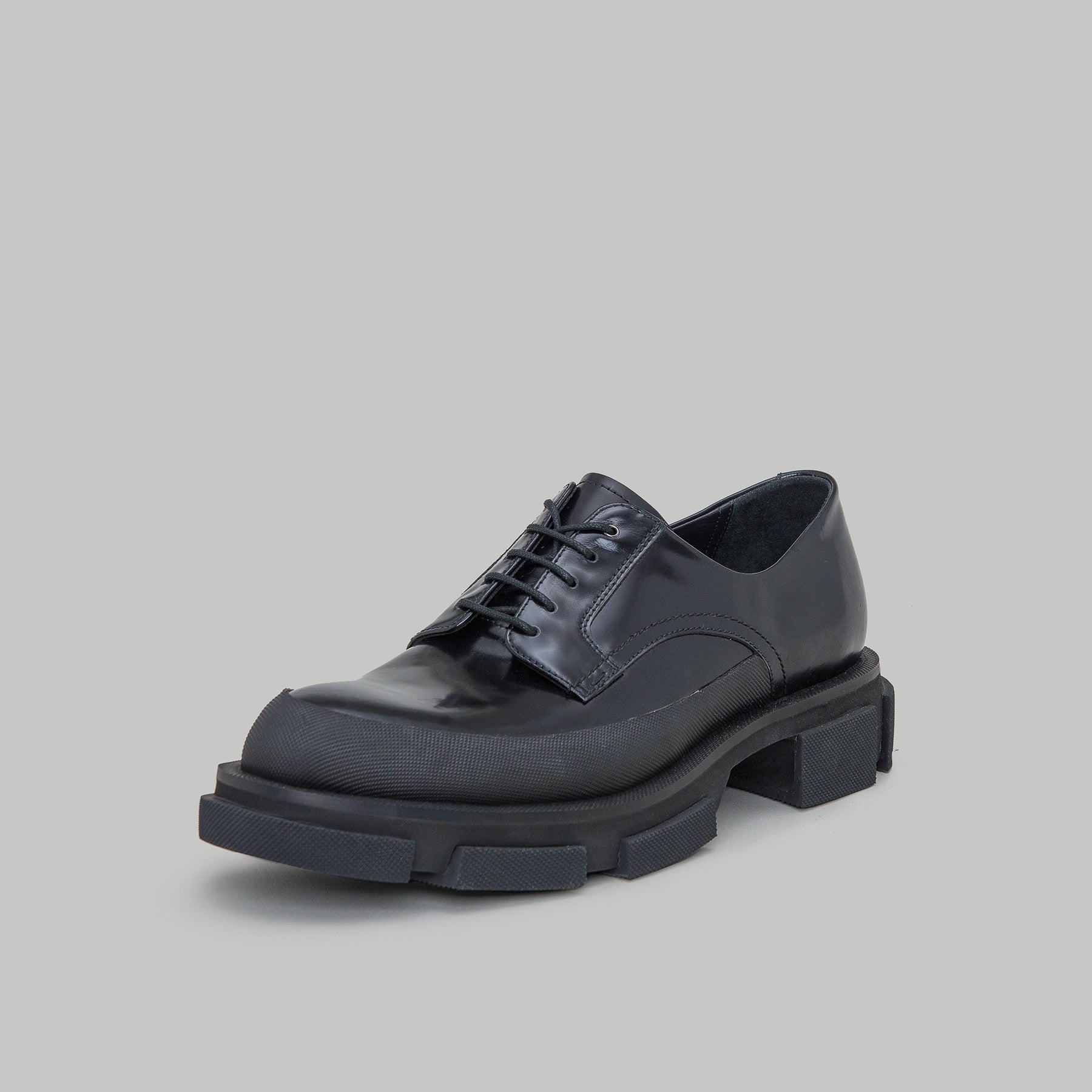 both paris gao ダービーシューズ GAO DERBIES - SPAZZOLATO-BLACK/BLACK – both paris