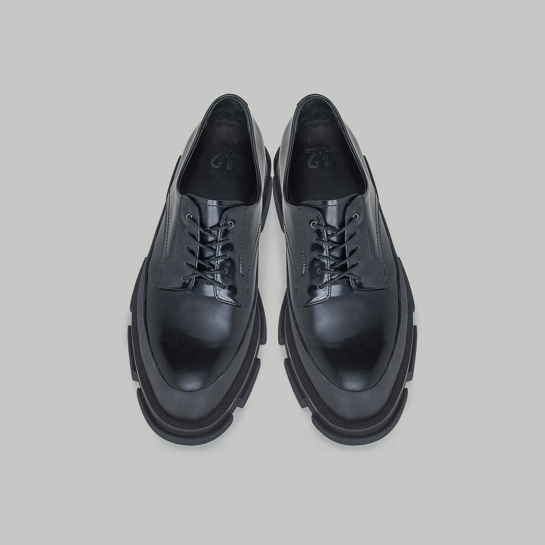 GAO DERBIES - SPAZZOLATO-BLACK/BLACK – both paris