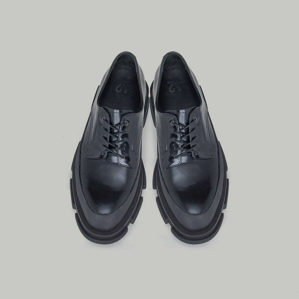 GAO DERBIES - SPAZZOLATO-BLACK/BLACK – both paris
