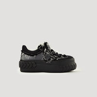 both - TYRES PLATFORM DENIM SNEAKER-BLACK/BLACK