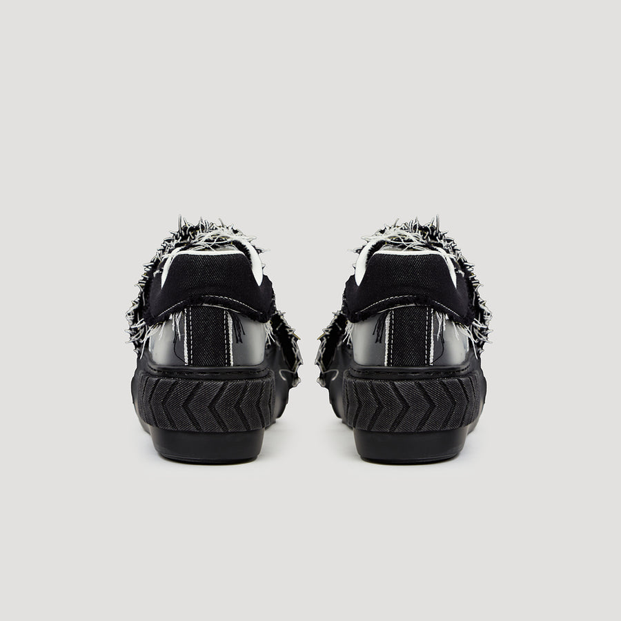 TYRES PLATFORM DENIM SNEAKER - BLACK/BLACK
