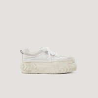 both - TYRES PLATFORM SUEDE SNEAKER-WHITE/OFF-WHITE