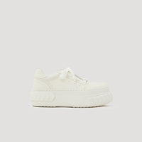 both - TYRES PLATFORM CHEVRON SNEAKER-WHITE/WHITE