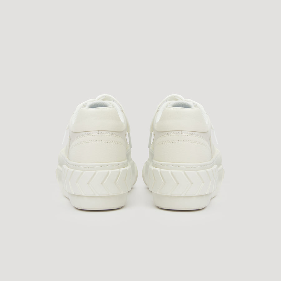 TYRES PLATFORM CHEVRON SNEAKER - WHITE/WHITE