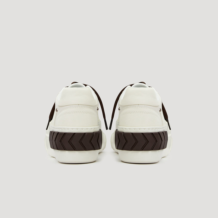 TYRES PLATFORM CHEVRON SNEAKER - CAROB/WHITE