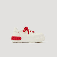 TYRES PLATFORM CHEVRON SNEAKER - RED/WHITE