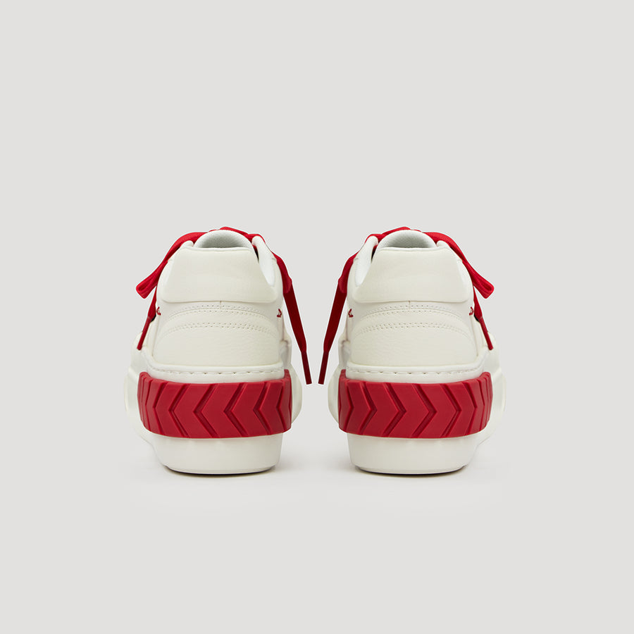 TYRES PLATFORM CHEVRON SNEAKER - RED/WHITE