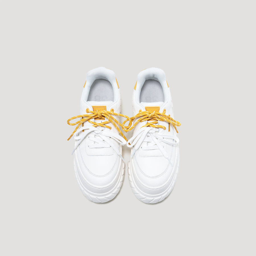 TYRES PLATFORM SIGNATURE SNEAKER - WHITE/YELLOW