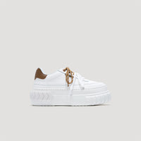 both - TYRES PLATFORM SIGNATURE SNEAKER-WHITE/BROWN