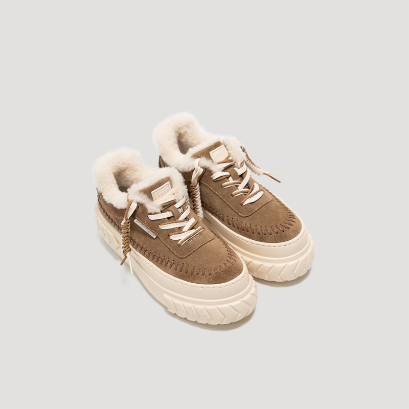 TYRES PLATFORM SNEAKER - WHITE-BROWN/WHITE