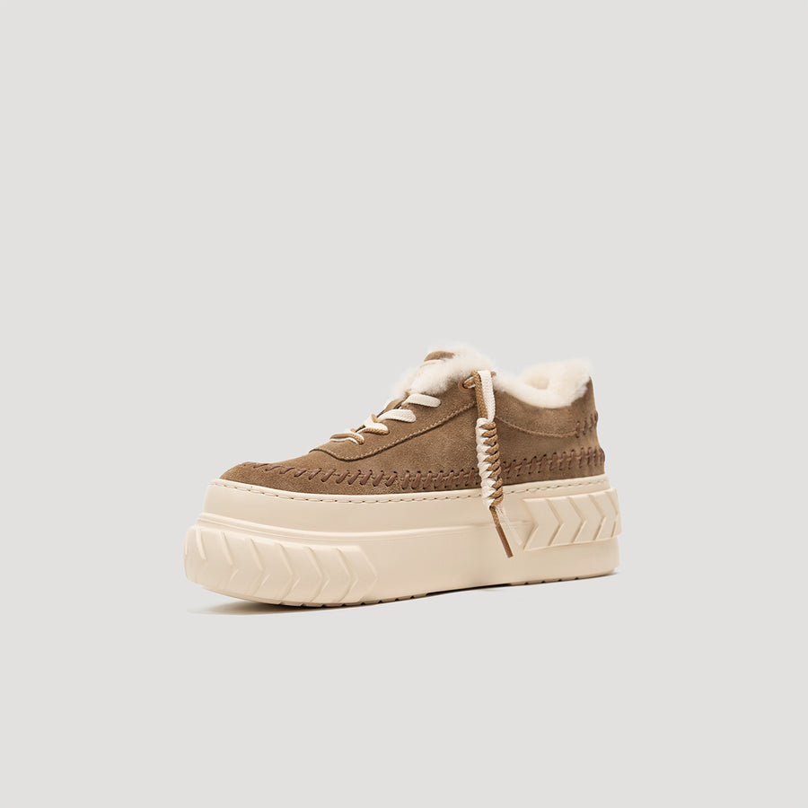 TYRES PLATFORM SNEAKER - WHITE-BROWN/WHITE