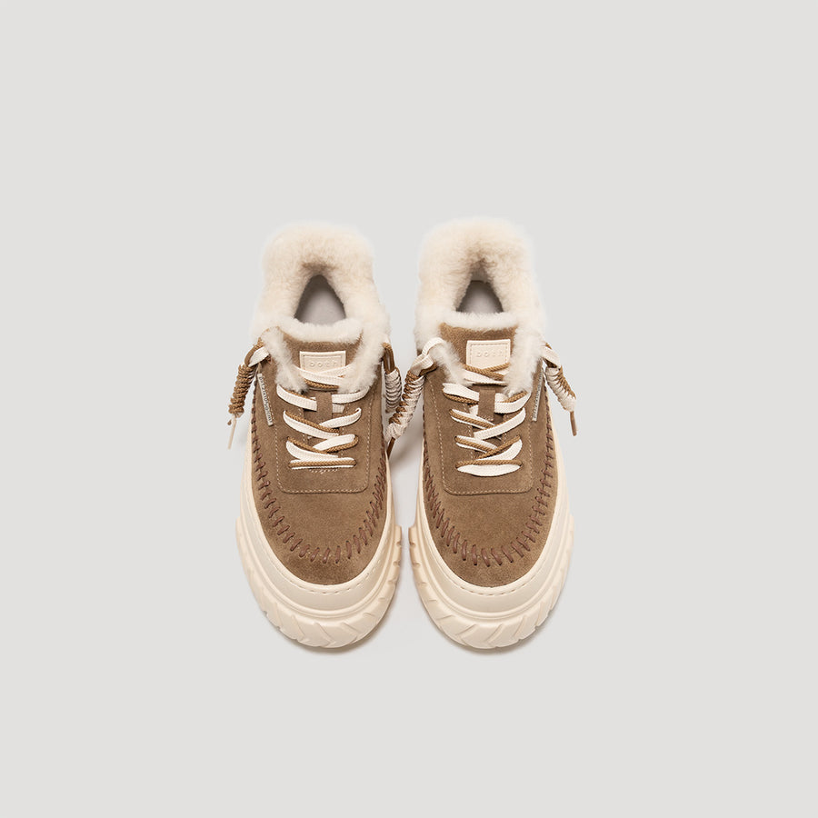 TYRES PLATFORM SNEAKER - WHITE-BROWN/WHITE