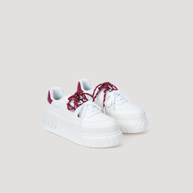 TYRES PLATFORM SIGNATURE SNEAKER - WHITE/RED