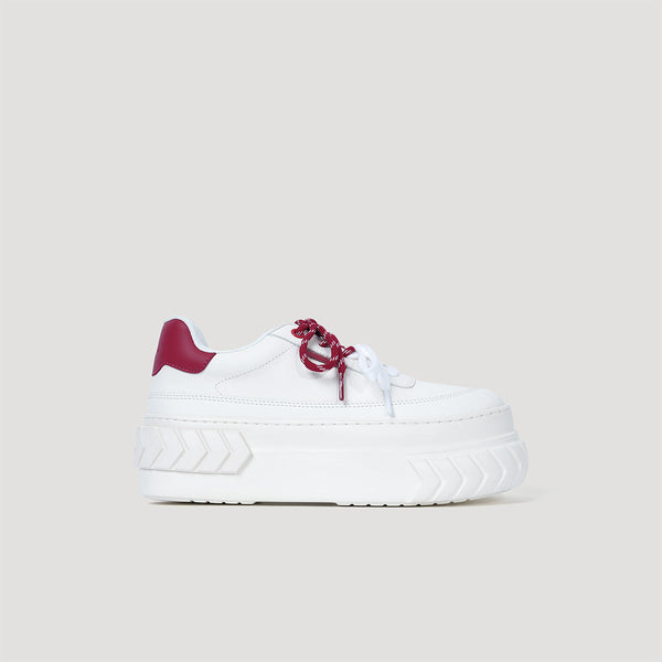 TYRES PLATFORM SIGNATURE SNEAKER - WHITE/RED – both paris