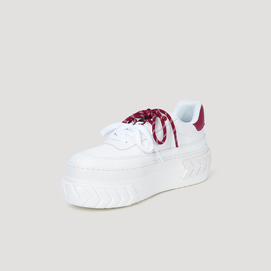 TYRES PLATFORM SIGNATURE SNEAKER - WHITE/RED