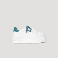 both - TYRES PLATFORM SIGNATURE SNEAKER-WHITE/GREEN