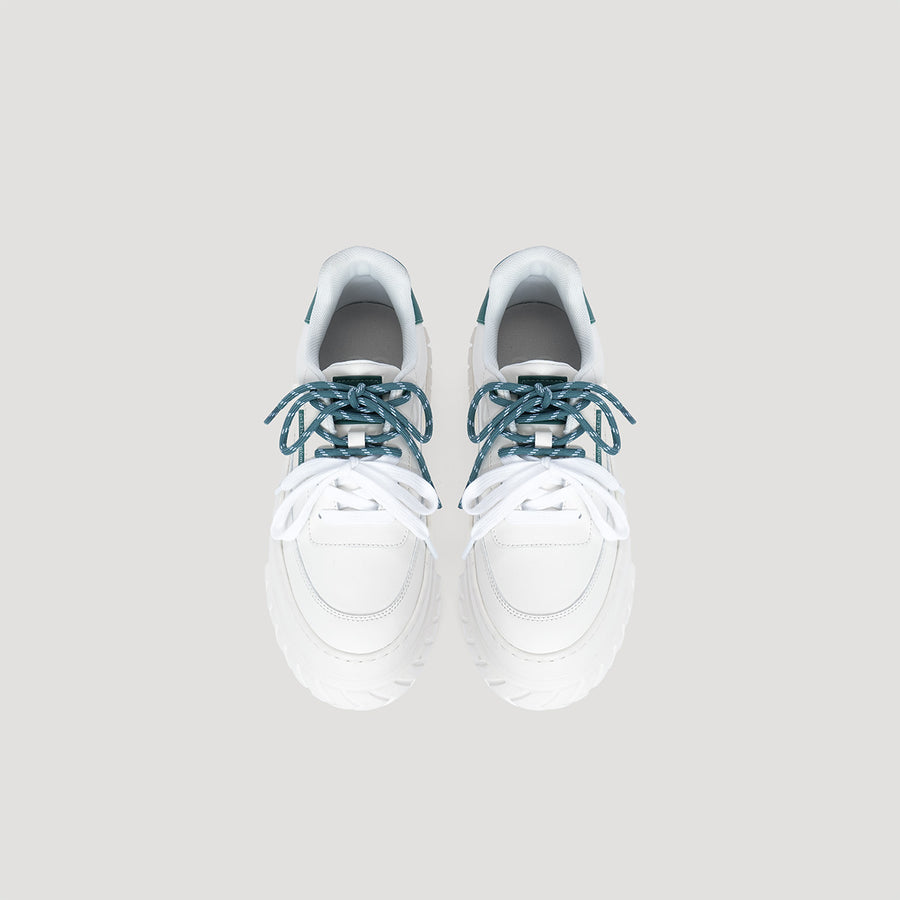 TYRES PLATFORM SIGNATURE SNEAKER - WHITE/GREEN